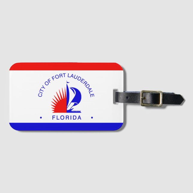 Flagga till Fort Lauderdale, Florida Bagagebricka (Framsida horisontal)