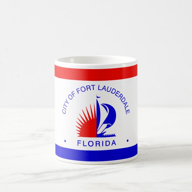 Flagga till Fort Lauderdale, Florida Kaffemugg (Center)