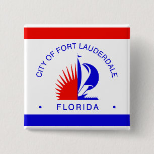Flagga till Fort Lauderdale, Florida Knapp