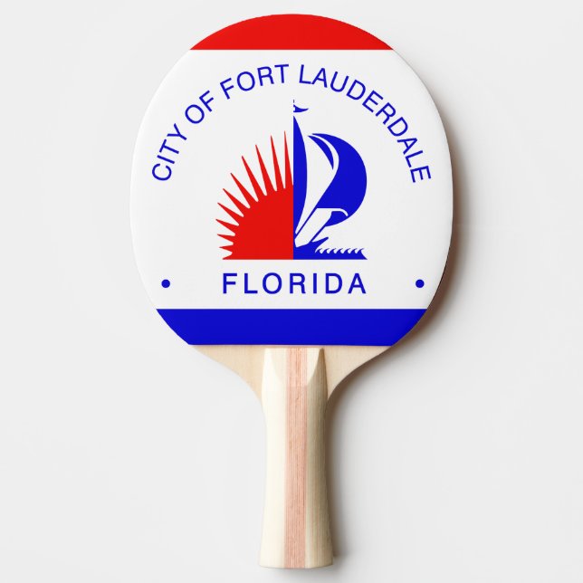 Flagga till Fort Lauderdale, Florida Pingisracket (Framsidan)