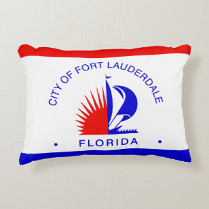 Flagga till Fort Lauderdale, Florida Prydnadskudde