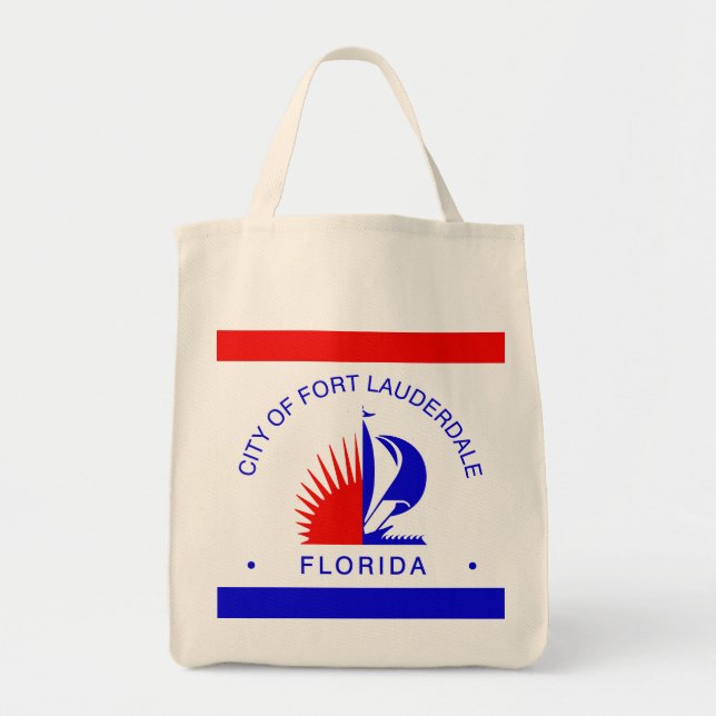 Flagga till Fort Lauderdale, Florida Tygkasse (Framsidan)