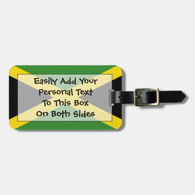 Flagga till Jamaica Easy ID Personal Bagagebricka (Horisontell Framsida)