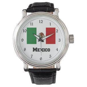 Flagga till Mexiko Large Clock Armbandsur
