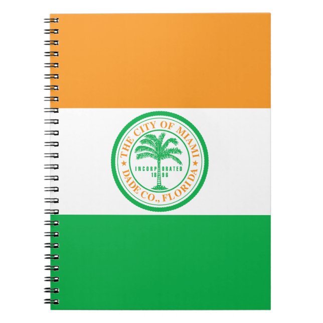 Flagga till Miami, Florida Notebook Anteckningsbok (Framsidan)