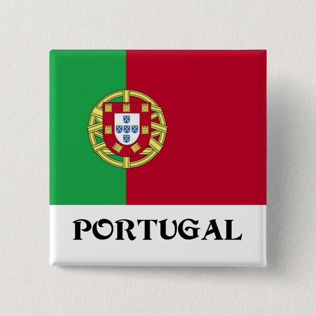 Flagga till Portugal Sticker Knapp (Framsida)