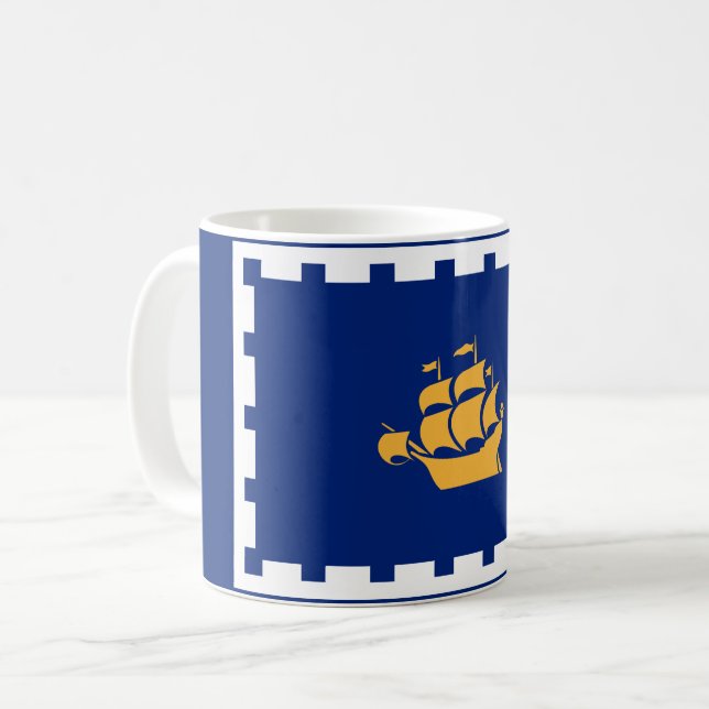 Flagga till Quebec City Coffee Mugg (Framsida vänster)