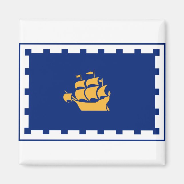 Flagga till Quebec City Magnet (Framsidan)