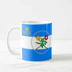 Flagga till Queens, NY Kaffemugg