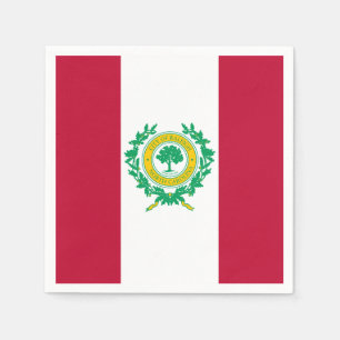 Flagga till Raleigh, North Carolina Papper Napkins Pappersservett