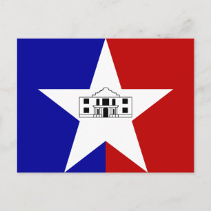Flagga till San Antonio, Texas vykort