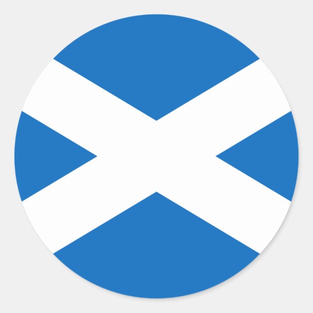 Flagga till Scotland Sticker Runt Klistermärke (Framsida)