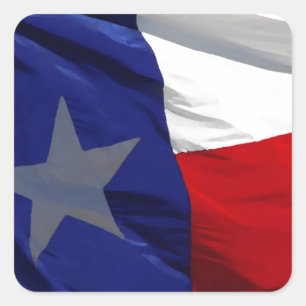 Flagga till Texas Pop Art Fyrkantigt Klistermärke
