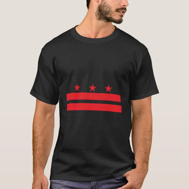 Flagga till Washington DC T Shirt (Framsida)