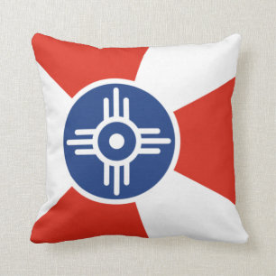 Flagga till Wichita (Kansas, Förenta staterna) Kudde
