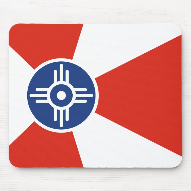 Flagga till Wichita (Kansas, Förenta staterna) Musmatta (Framsidan)