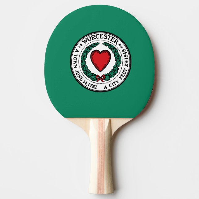 Flagga till Worcester, Massachusetts Ping Pong Pad Pingisracket (Framsidan)