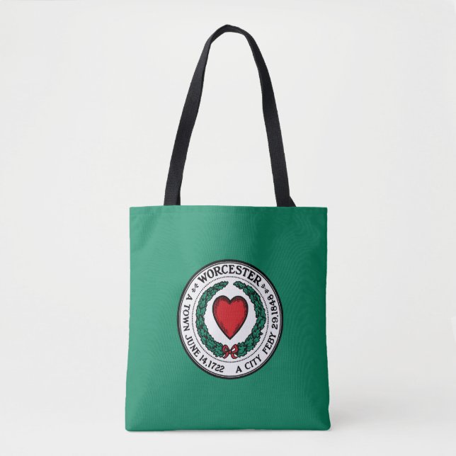 Flagga till Worcester, Massachusetts Tote Bag Tygkasse (Framsida)
