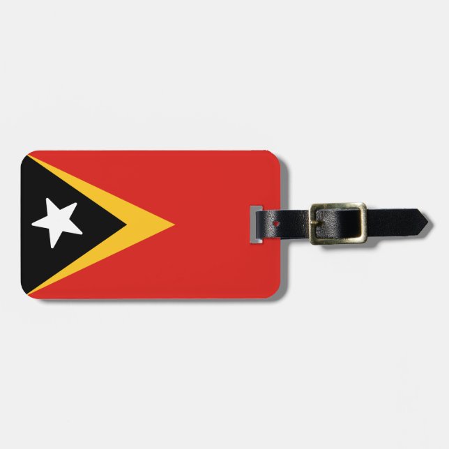 Flagga Timor-Leste Bagagebricka (Horisontell Framsida)