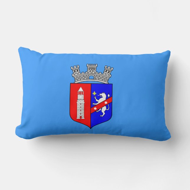 Flagga Tirana, Albanien Lumbar Pillow Lumbarkudde (Framsida)