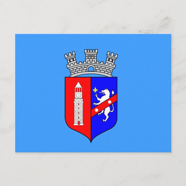 Flagga Tirana, Albanien vykort (Framsida)
