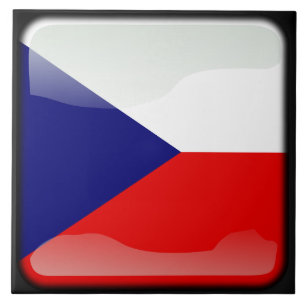 Flagga Tjeckien Kakelplatta