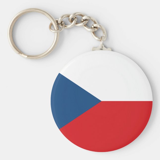 Flagga Tjeckien Nyckelring (Framsidan)