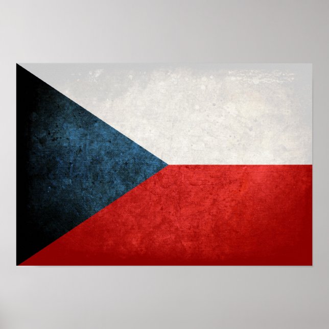 Flagga Tjeckien Poster (Framsidan)