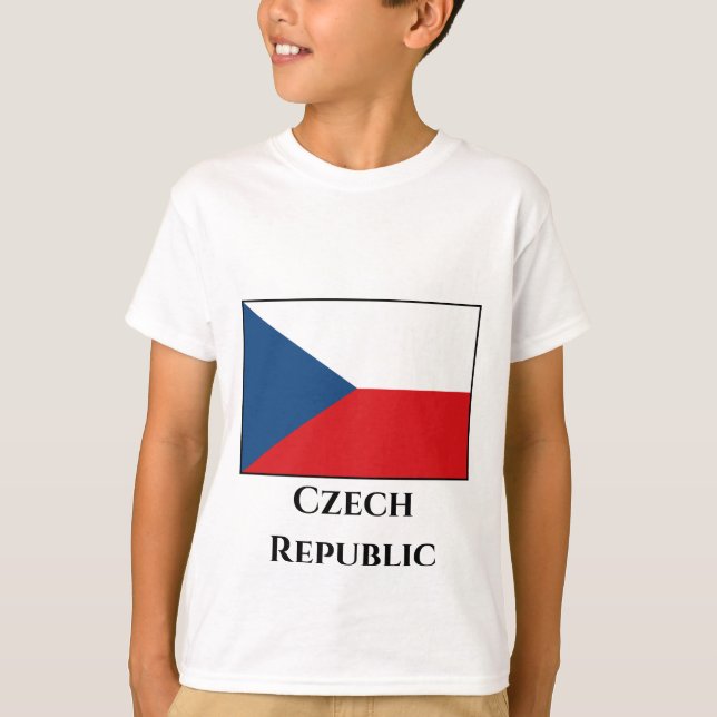 Flagga Tjeckien T Shirt (Framsida)