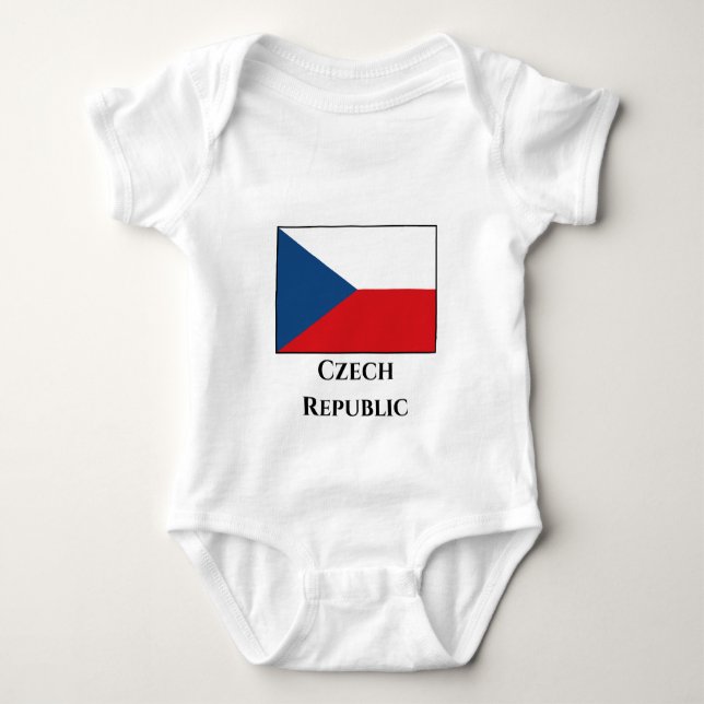 Flagga Tjeckien T Shirt (Framsida)