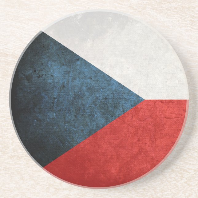 Flagga Tjeckien Underlägg Sandsten (Framsidan)