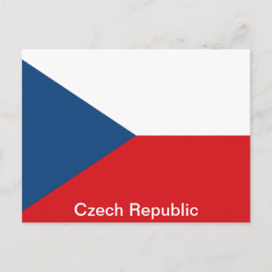 Flagga Tjeckien Vykort