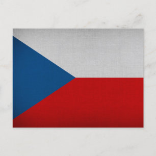 Flagga Tjeckien Vykort