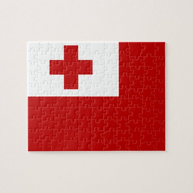 Flagga Tonga Fotopussel (Horisontell)