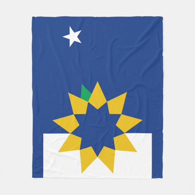 Flagga Topeka, Kansas Fleecefilt (Framsidan)
