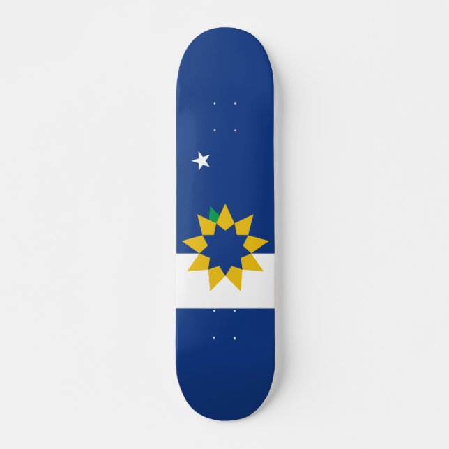 Flagga Topeka, Kansas Mini Skateboard Bräda 18,5 Cm (Framsida)