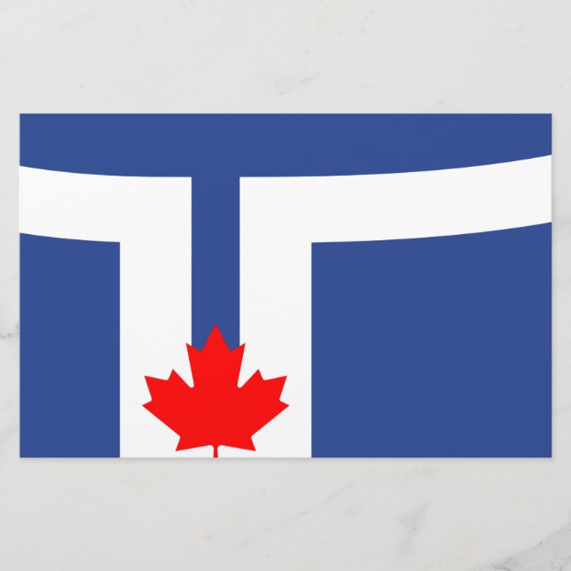Flagga Toronto (Kanada) Brevpapper (Framsida)