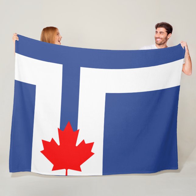 Flagga Toronto (Kanada) Fleecefilt (På plats)
