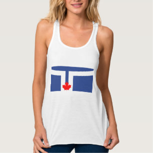 Flagga Toronto (Kanada) Linne Med Racerback