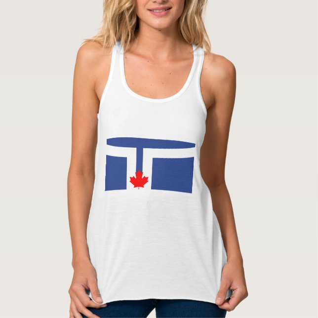Flagga Toronto (Kanada) Linne Med Racerback (Framsida)