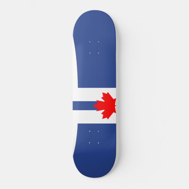 Flagga Toronto (Kanada) Mini Skateboard Bräda 18,5 Cm (Framsida)