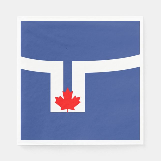 Flagga Toronto (Kanada) Pappersservett (Framsidan)
