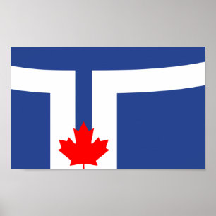Flagga Toronto (Kanada) Poster
