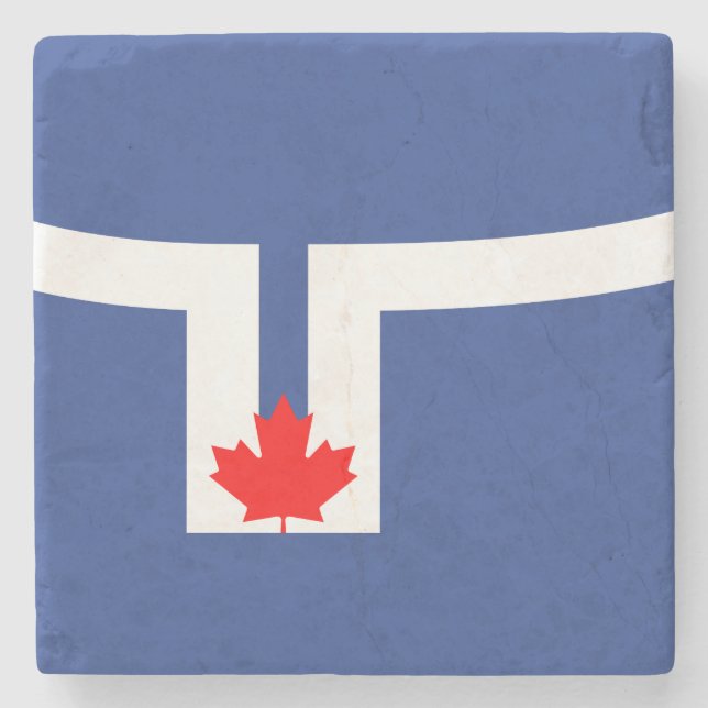 Flagga Toronto (Kanada) Stenunderlägg (Framsidan)
