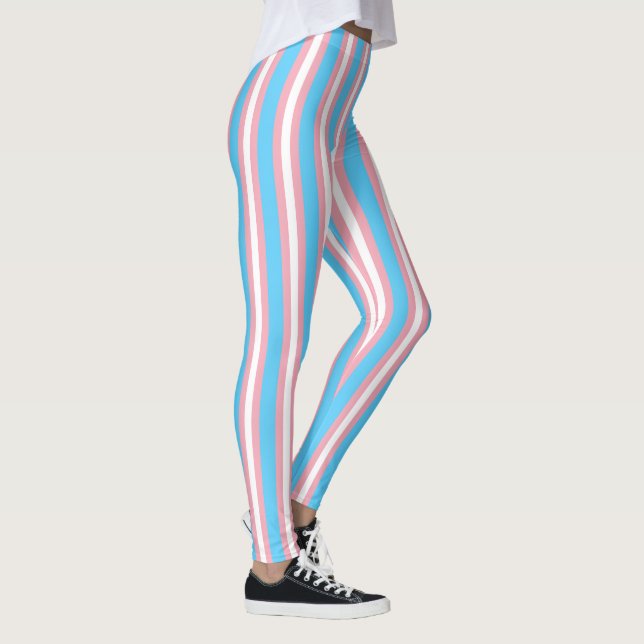 Flagga Transgender Flagga & Pride community /gende Leggings (Höger)