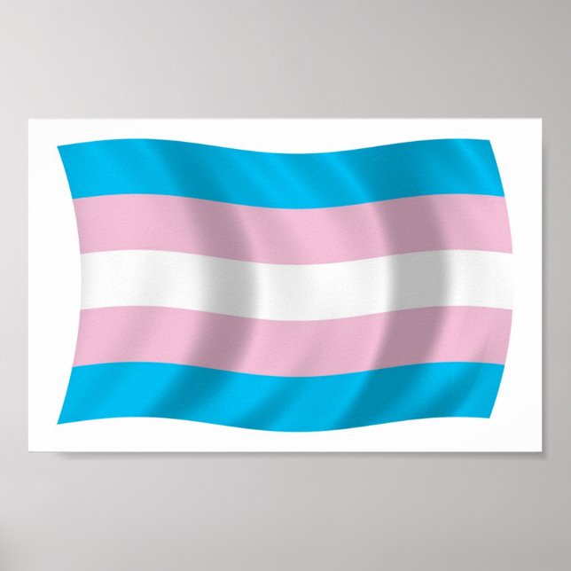 Flagga Transgender Pride Poster Skriv ut (Framsidan)