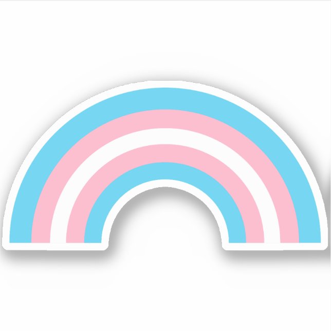 Flagga Transgender Rainbow Pride Klistermärken (Framsida)