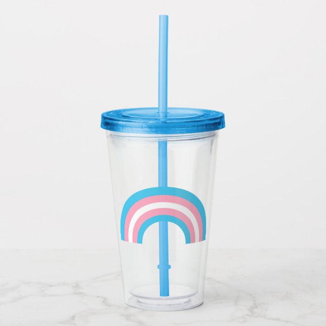 Flagga Transgender Rainbow Pride Take Away Mugg (Framsida)