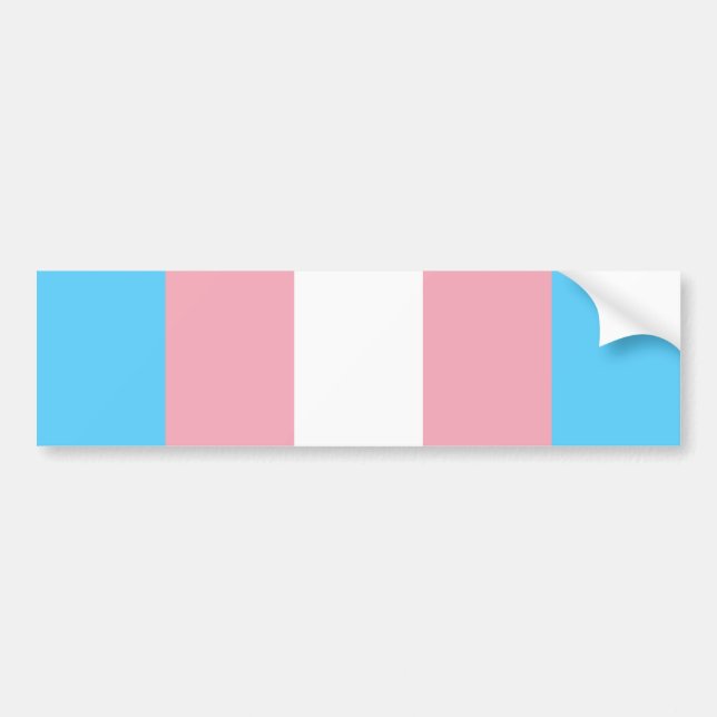 Flagga TransgenPride Bildekal (Framsidan)