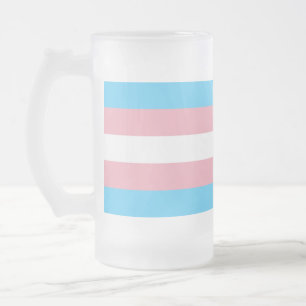 Flagga TransgenPride Frostat Ölglas